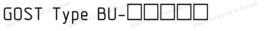 GOST Type BU字体转换